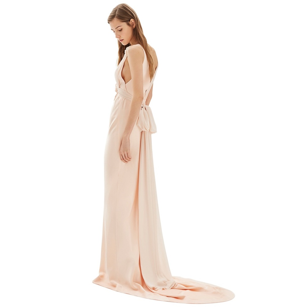 Topshop Bride Floral Applique Sheath Gown Pink